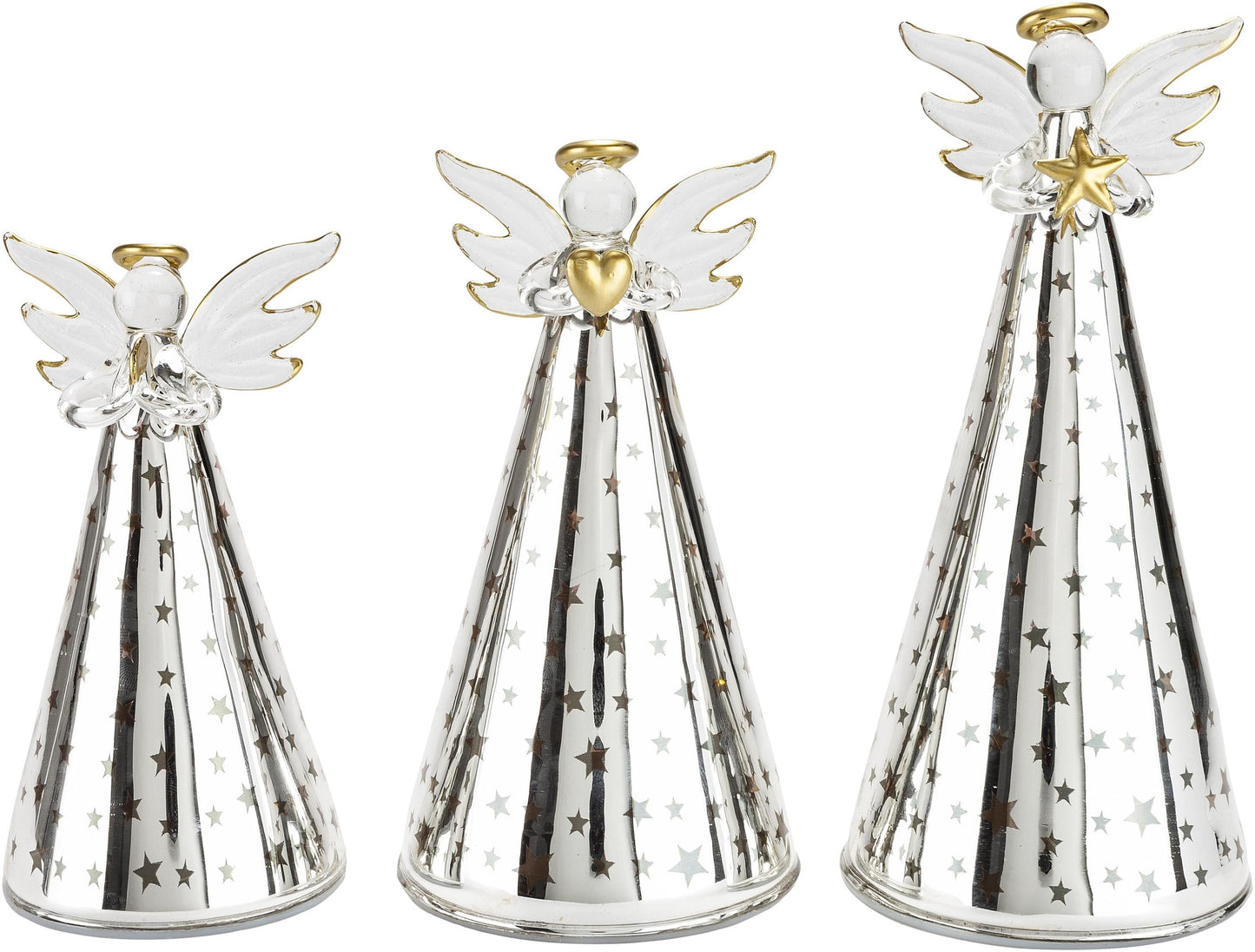 LED-Engel "Sternenmeer" 3er-Set