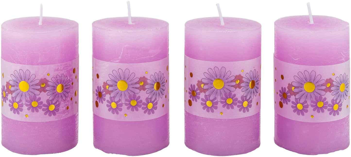 Stumpenkerzen "Amalie" 4er-Set