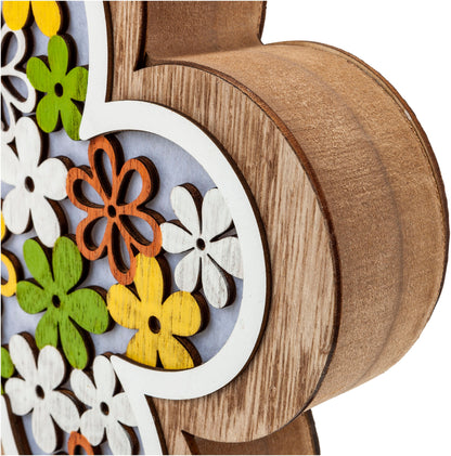 LED-Deko "Blossom" aus Holz, 2er-Set