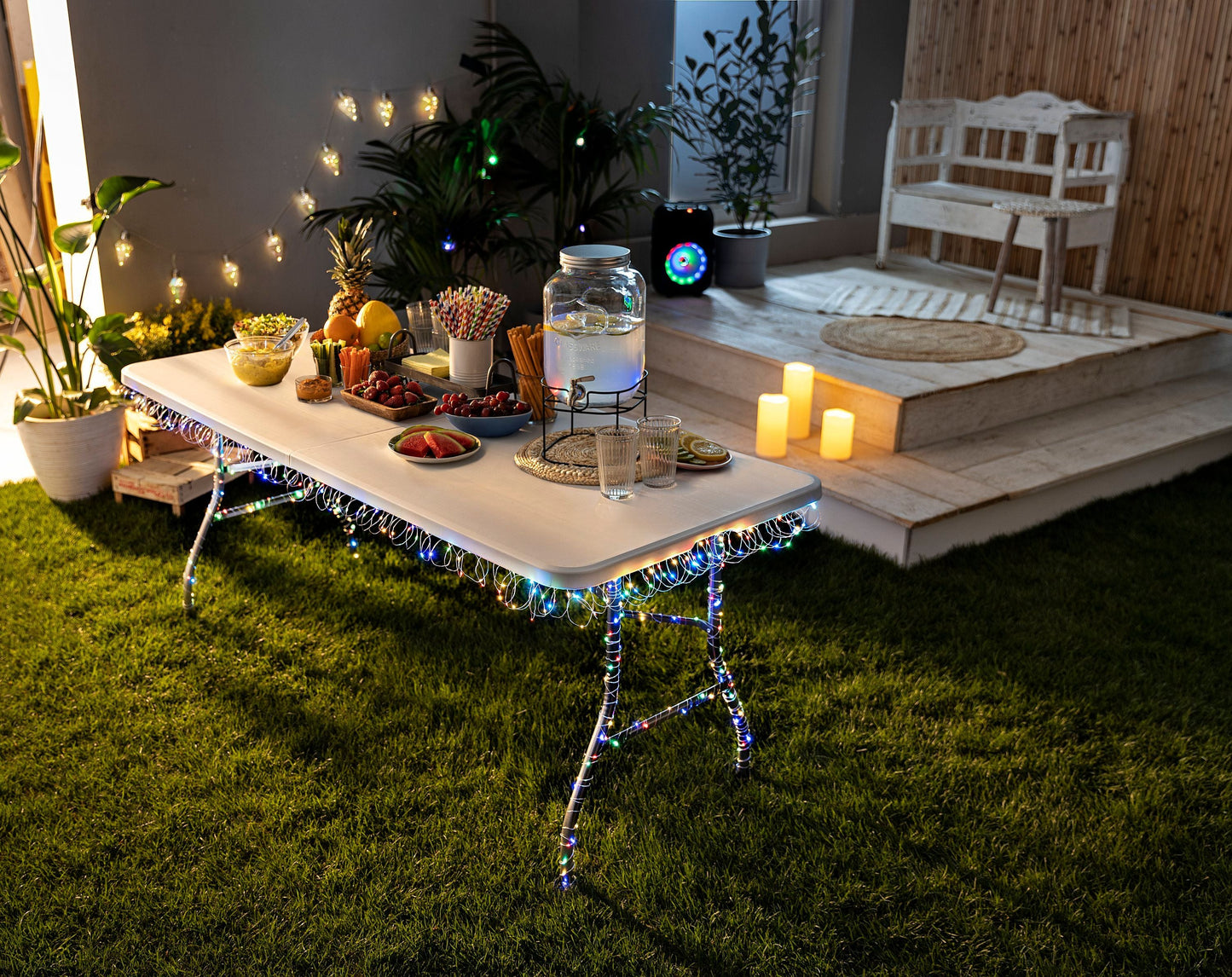 LED-Lichterkette "Pastel Garden" 10m, 100 LEDs, 8 Leuchtmodi