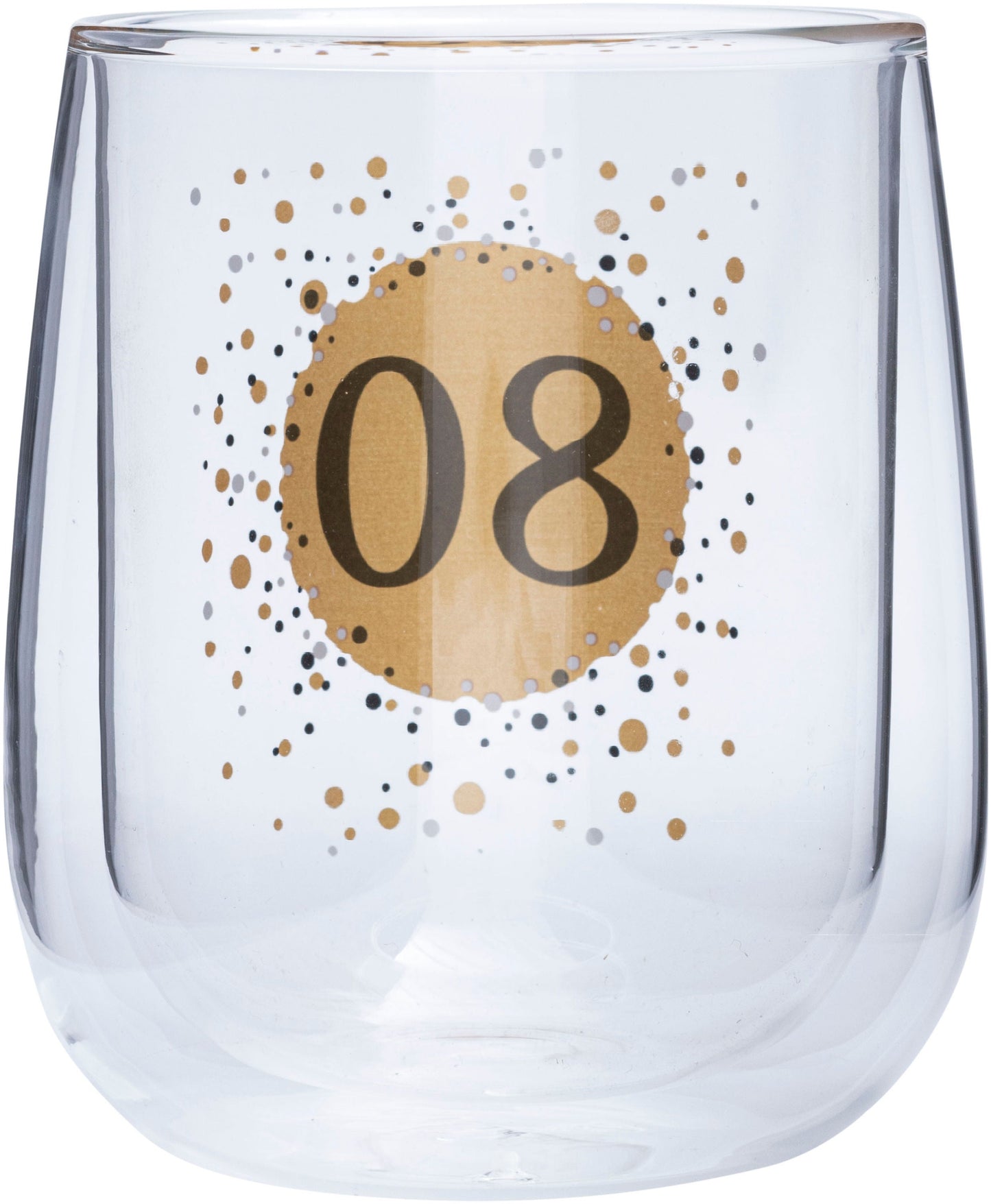 Doppelwandiges Glas (Typ: 80. Geburtstag)