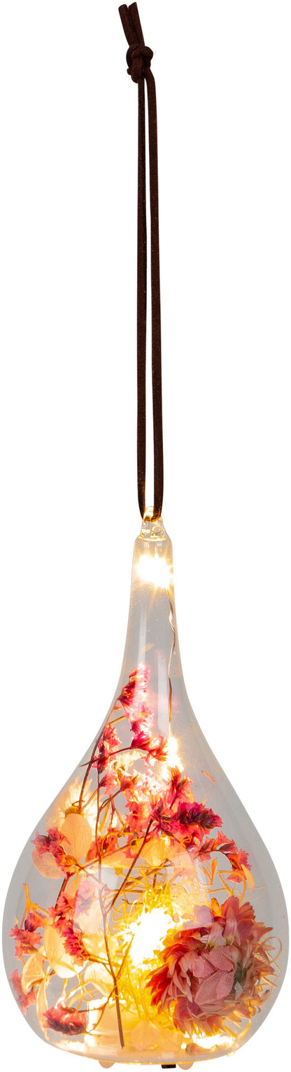 LED-Dekohänger "Little Fleur" aus Glas