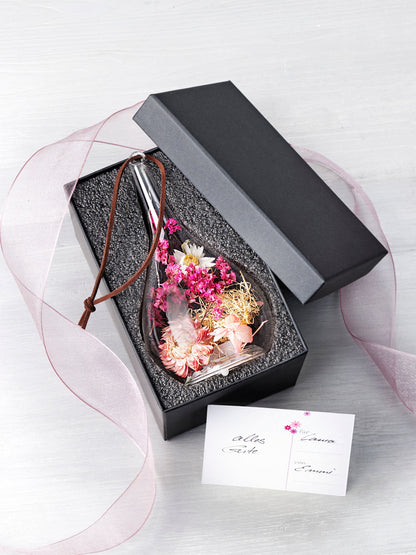 LED-Dekohänger "Little Fleur" aus Glas