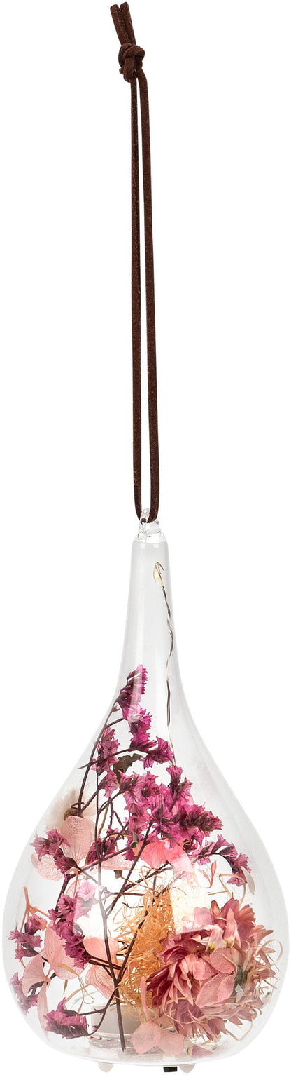 LED-Dekohänger "Little Fleur" aus Glas