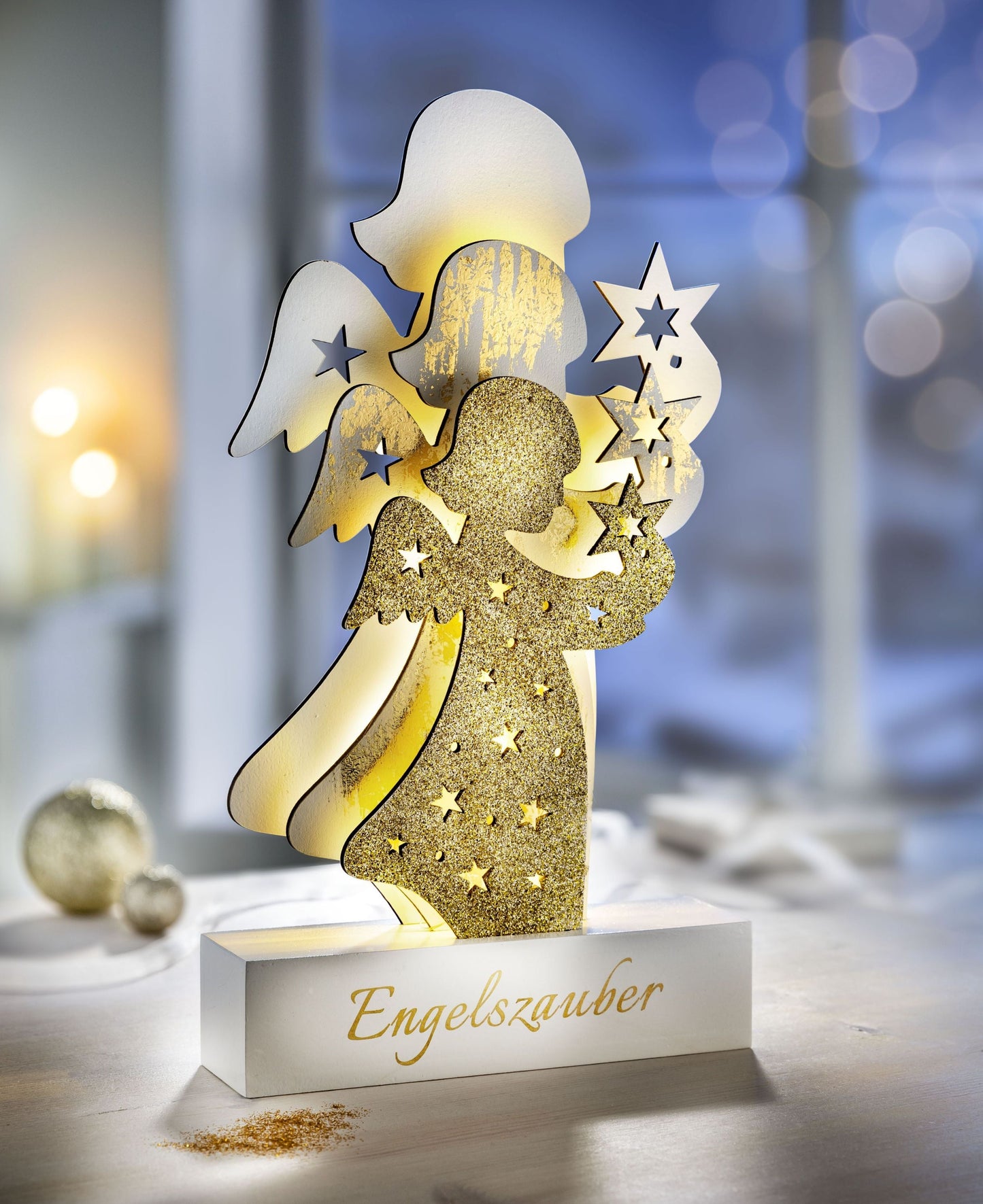 LED-Engel "Wintergold" 30 cm