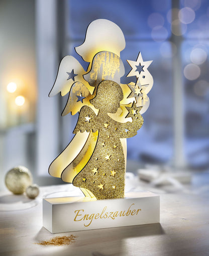 LED-Engel "Wintergold" 30 cm