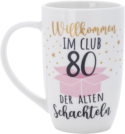 Tasse "Club der alten Schachteln" (Alter: 80 Jahre)