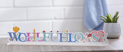 DIY Diamond Painting Dekoschrift "Wohlfühloase"