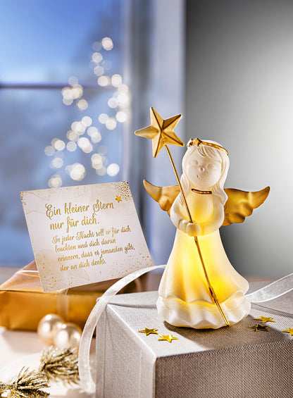 Geschenkset LED-Engel "Marie" mit Grusskarte