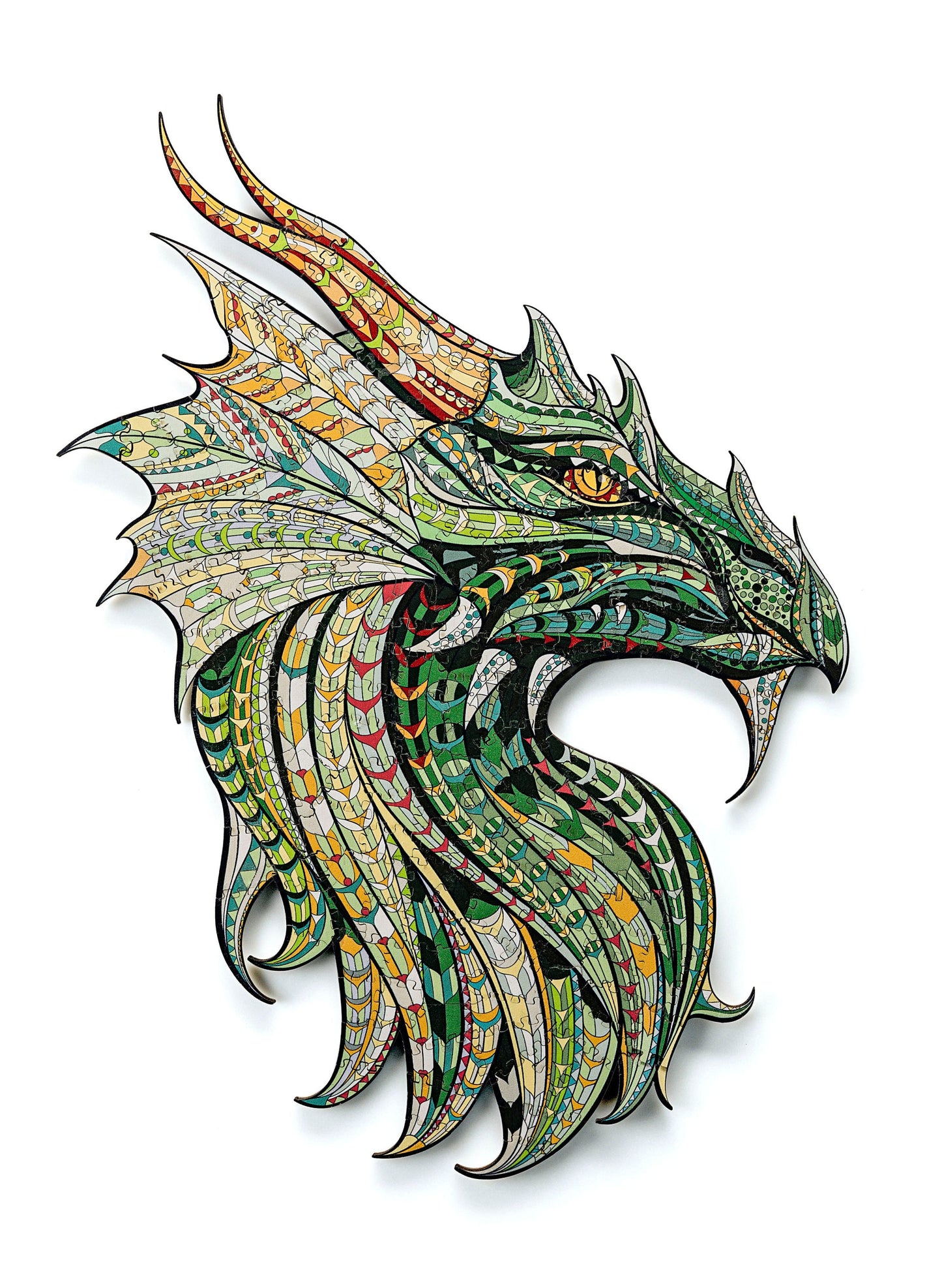 Holzpuzzle (Motiv: Drache, 200 Teile, 20 x 30 cm)