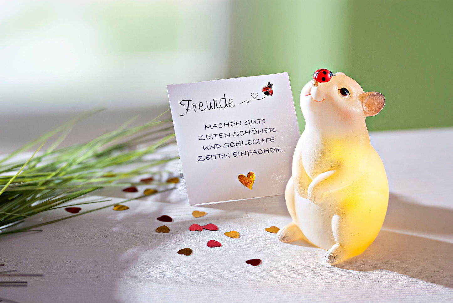 Geschenkset LED-Dekofigur "Krümel"