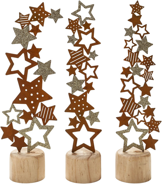 Deko-Objekt "Rusty Stars" 3er-Set