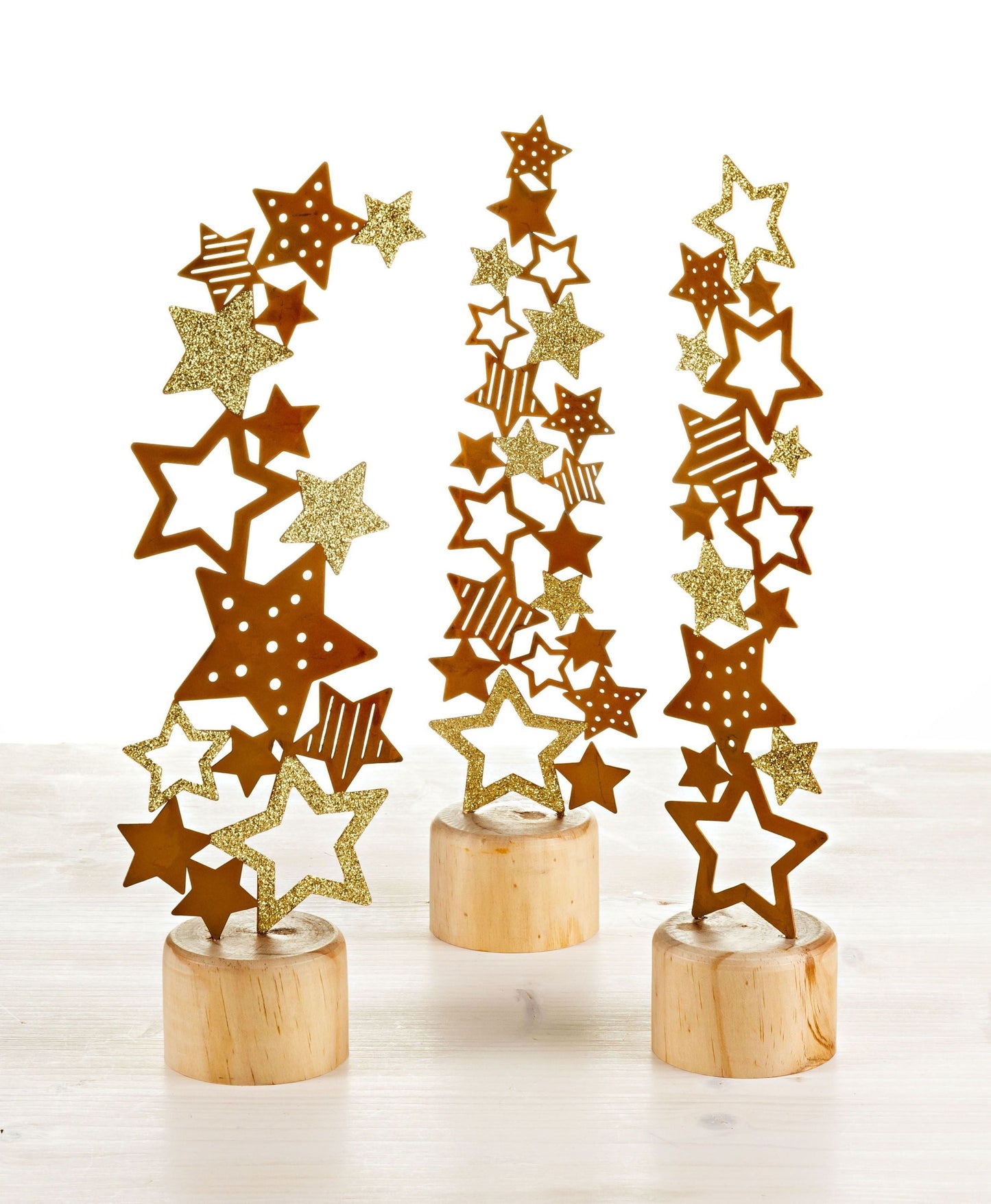 Deko-Objekt "Rusty Stars" 3er-Set