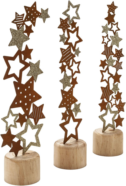 Deko-Objekt "Rusty Stars" 3er-Set