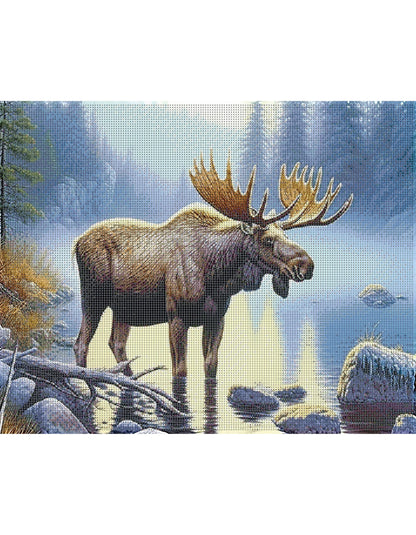Diamond Painting (Ausführung: Elch) 50 x 40 cm