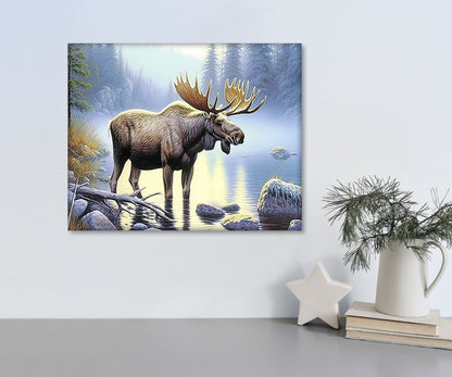 Diamond Painting (Ausführung: Elch) 50 x 40 cm