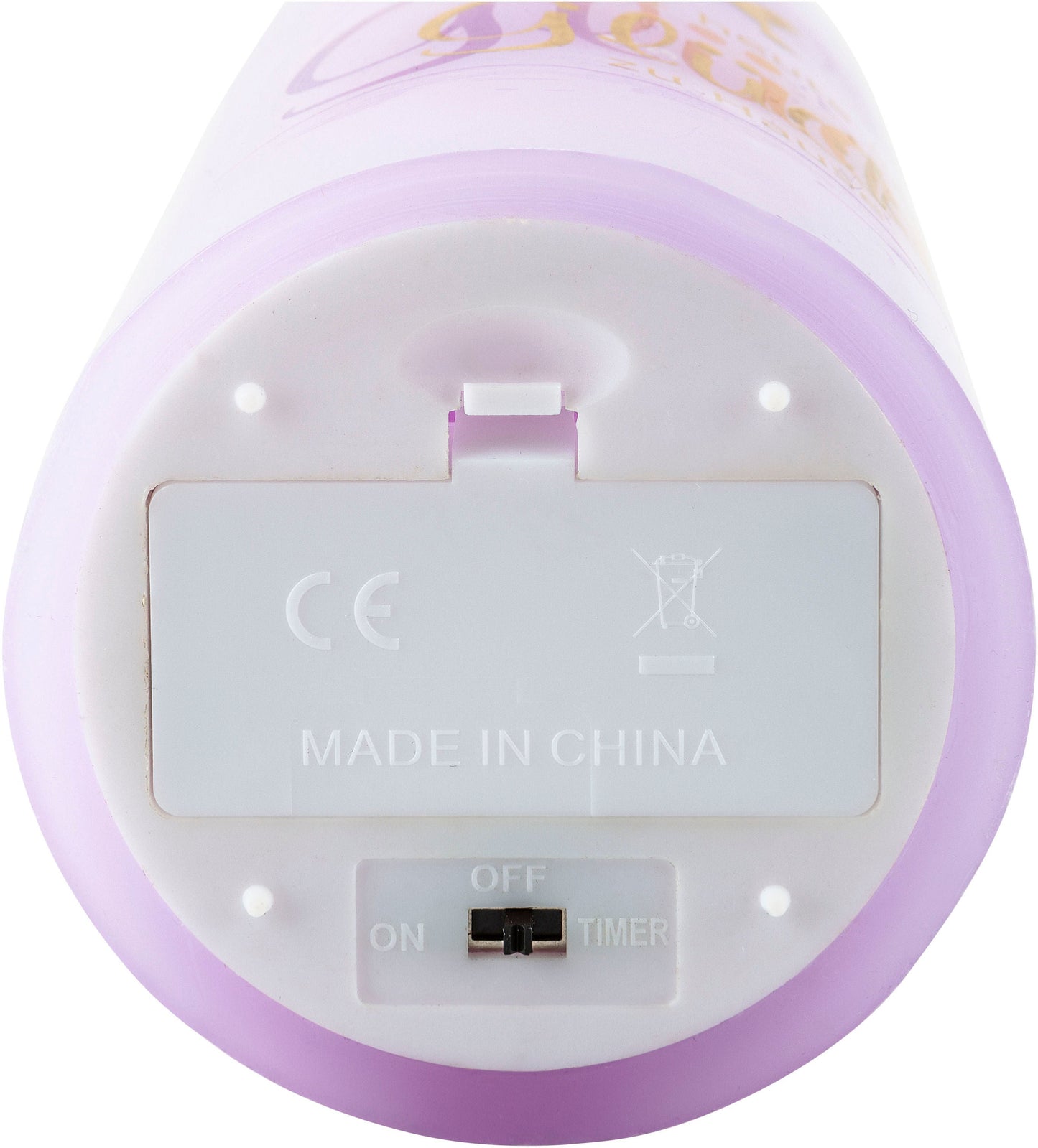 LED-Echtwachskerze "Glück zu Hause" mit Karte