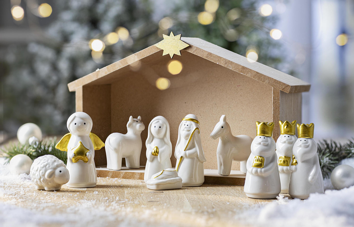 Deko-Krippe modern, 11tlg.