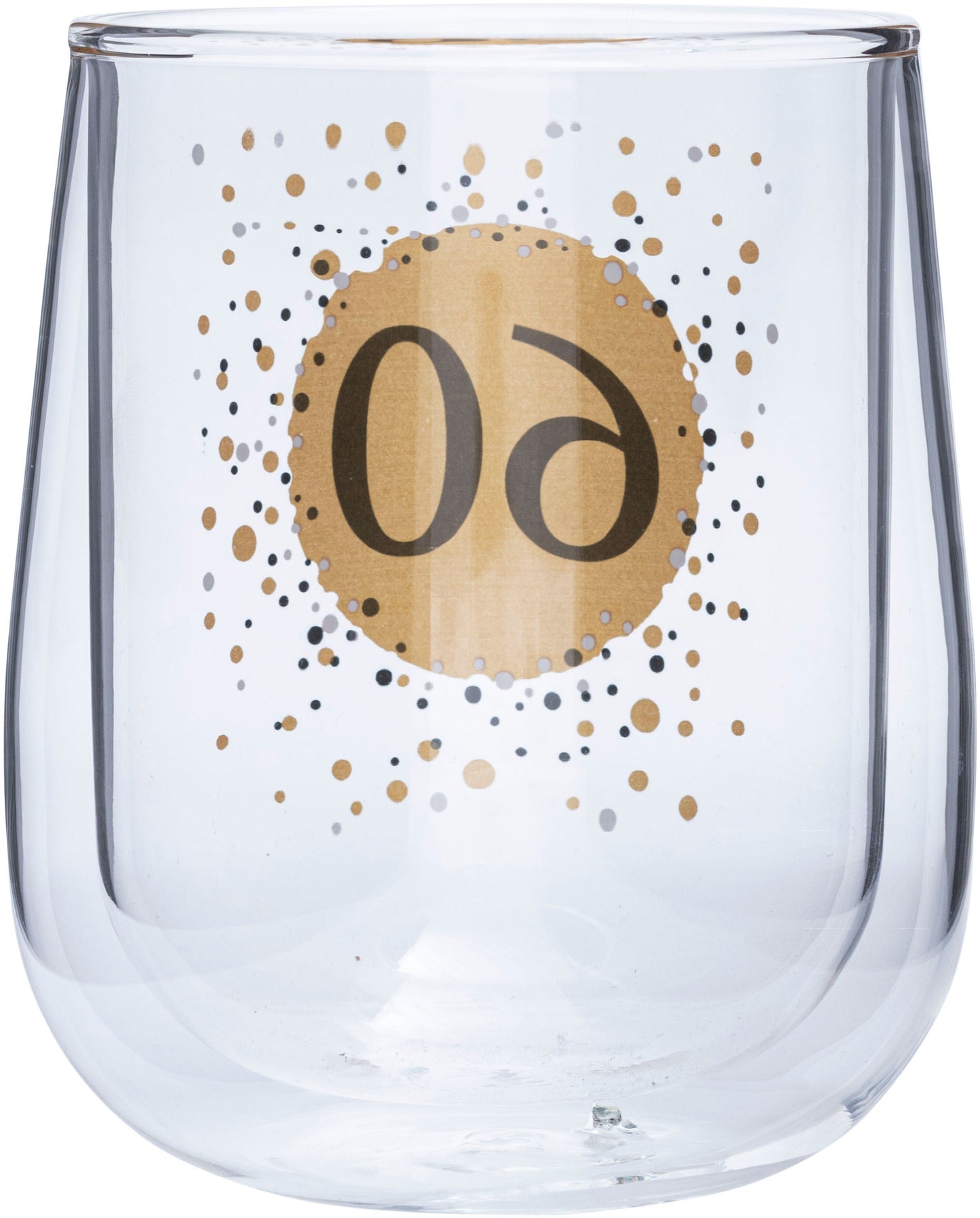 Doppelwandiges Glas (Typ: 60. Geburtstag)