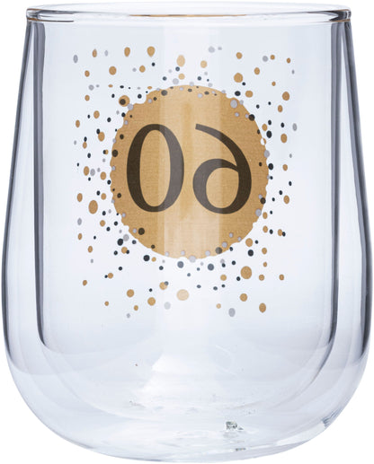 Doppelwandiges Glas (Typ: 60. Geburtstag)