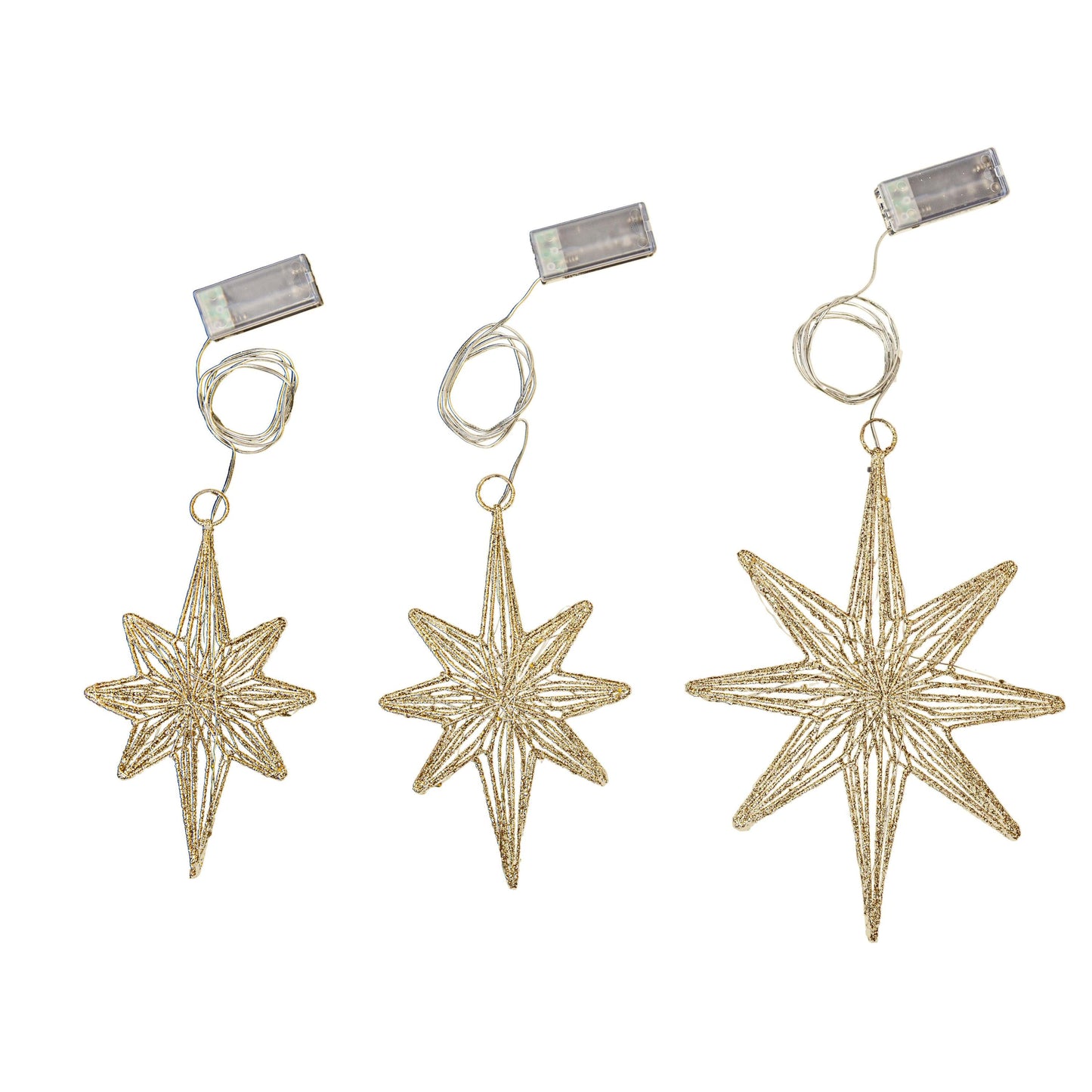 LED-Hängedeko "Polarstern" 3er-Set