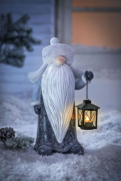 Deko-Figur Wichtel "Gnomo" mit Laterne