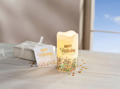 Geschenkset LED-Kerze "Konfetti"