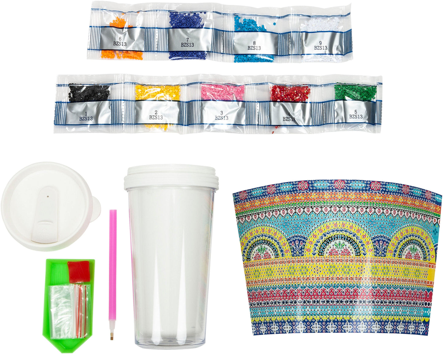 Diamond Painting DIY Bastelset Kaffeebecher (Ausführung: Mexiko) 470 ml