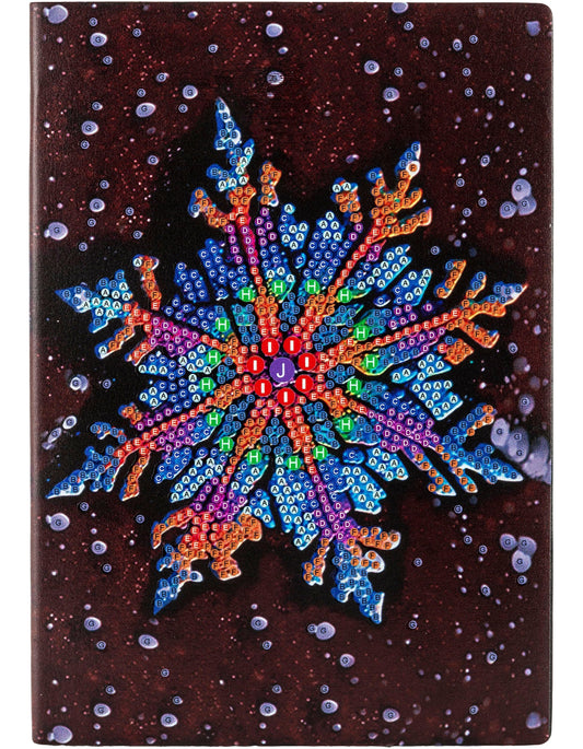 Diamond Painting Notizbuch (Motiv: Eiskristall, DIN A5)