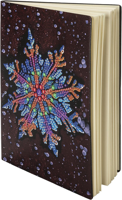 Diamond Painting Notizbuch (Motiv: Eiskristall, DIN A5)
