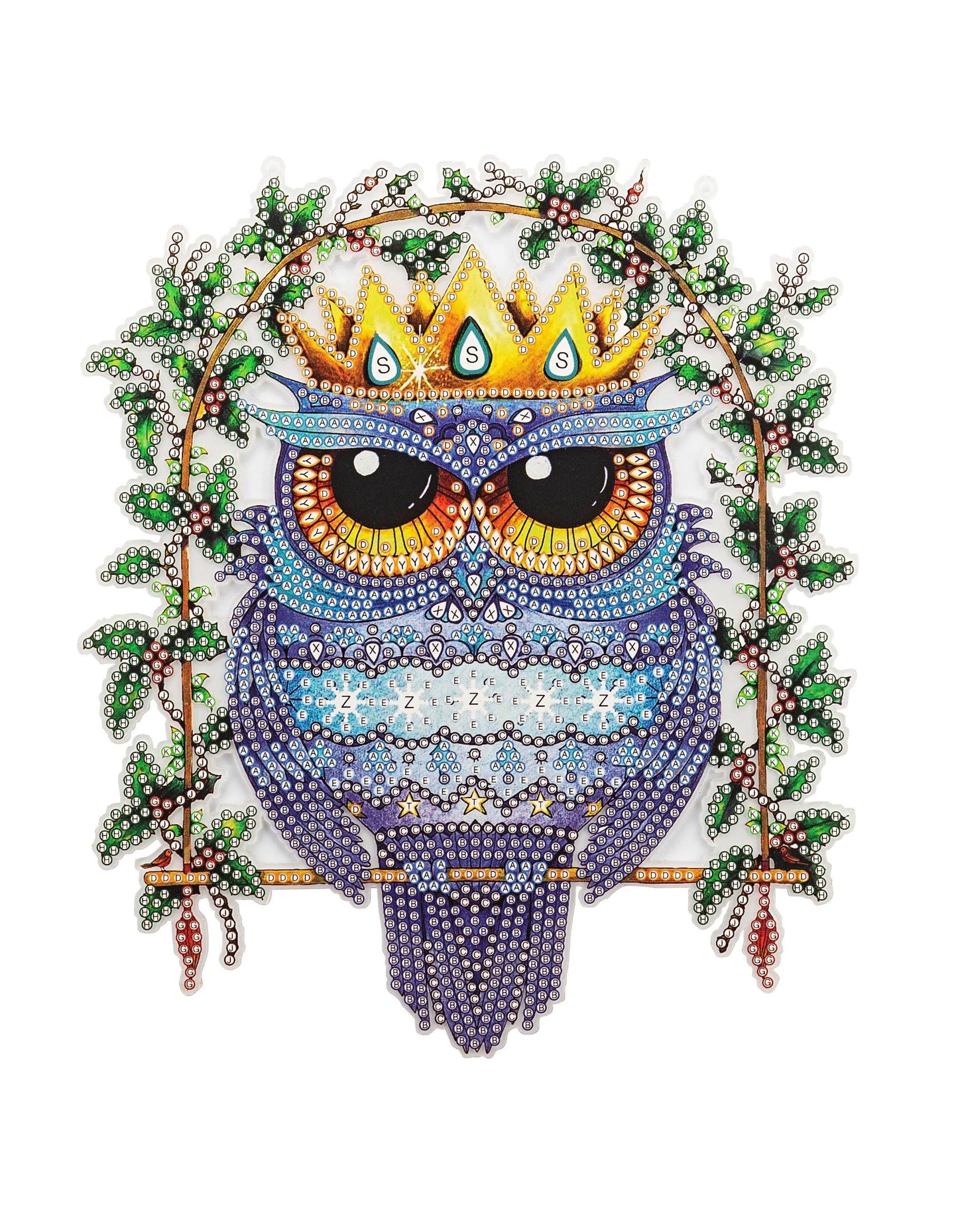 Diamond Painting Dekokranz (Motiv: Eule)