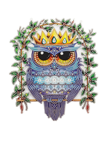 Diamond Painting Dekokranz (Motiv: Eule)