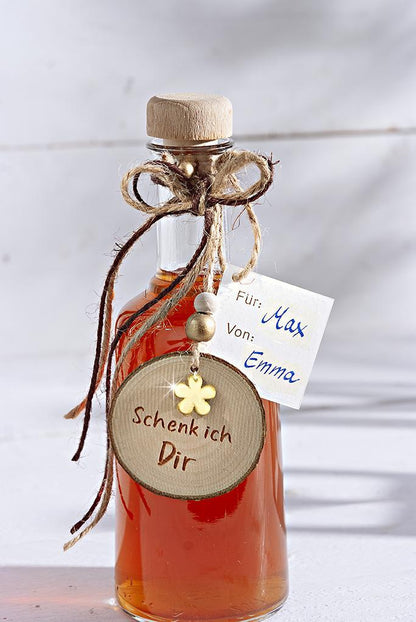 Geschenkanhänger "Wood", inkl. Grusskärtchen, 6er-Set