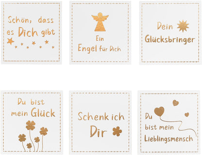 Geschenkanhänger "Wood", inkl. Grusskärtchen, 6er-Set