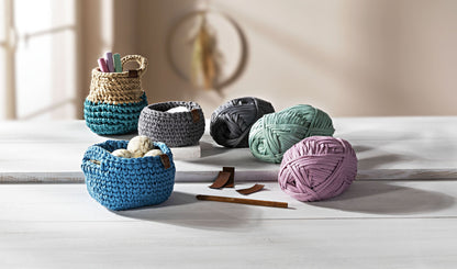 DIY Häkel-Set für Körbe 3 x 250 Gramm, 10-teilig