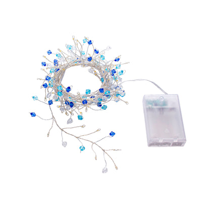 LED-Lichterkette "Perlen", 100 LEDs (Farbe: blau)