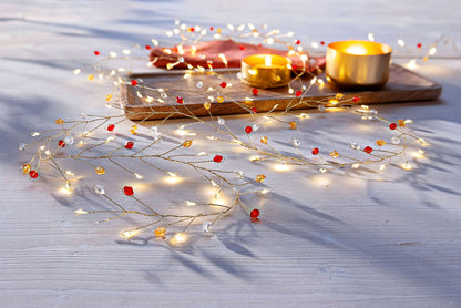 LED-Lichterkette "Perlen", 100 LEDs (Farbe: rot)