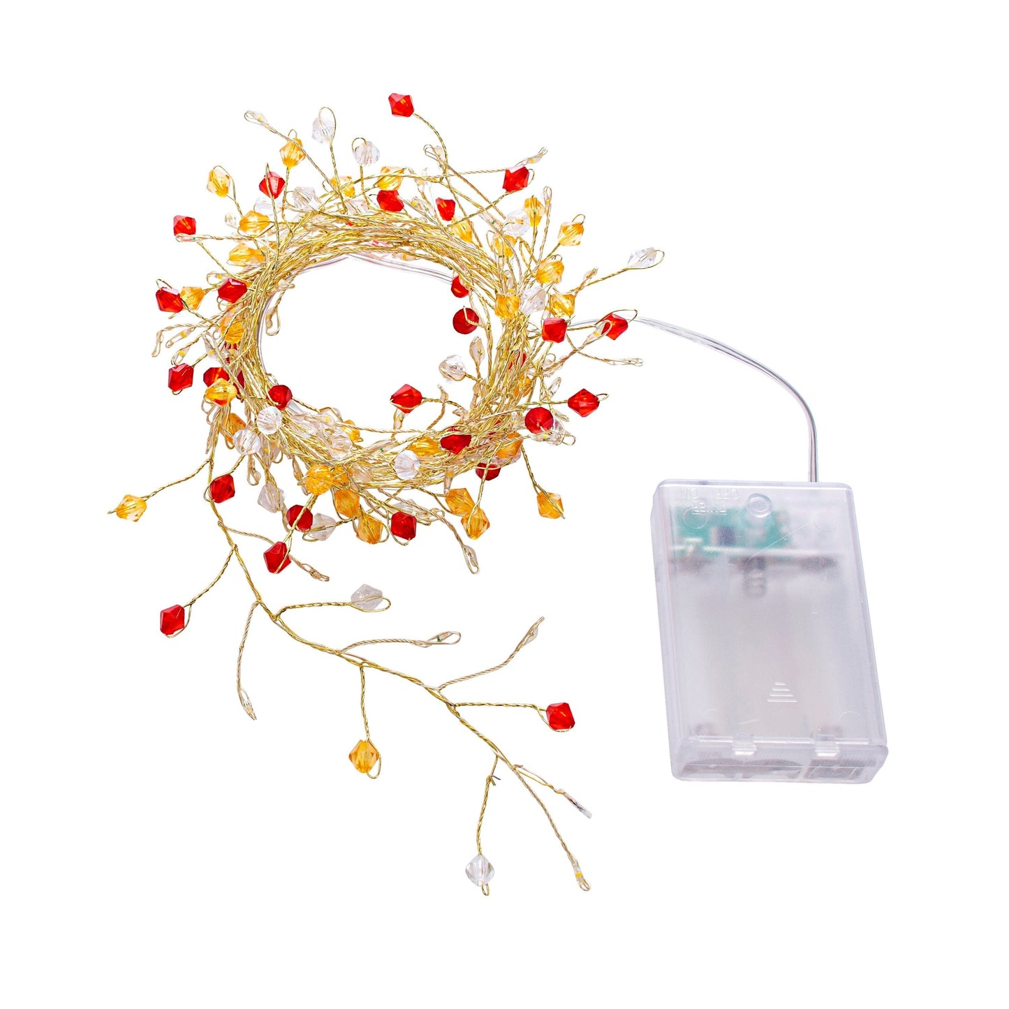 LED-Lichterkette "Perlen", 100 LEDs (Farbe: rot)