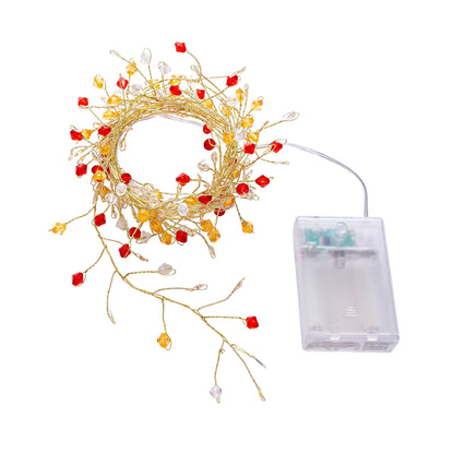 LED-Lichterkette "Perlen", 100 LEDs (Farbe: rot)