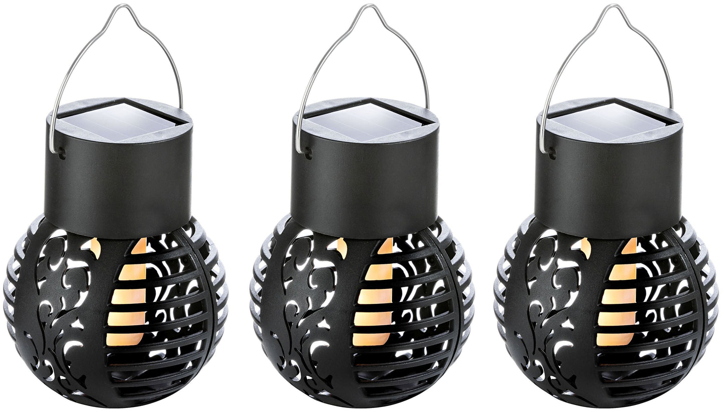 Solar-Hängedeko "Flame" 3er-Set