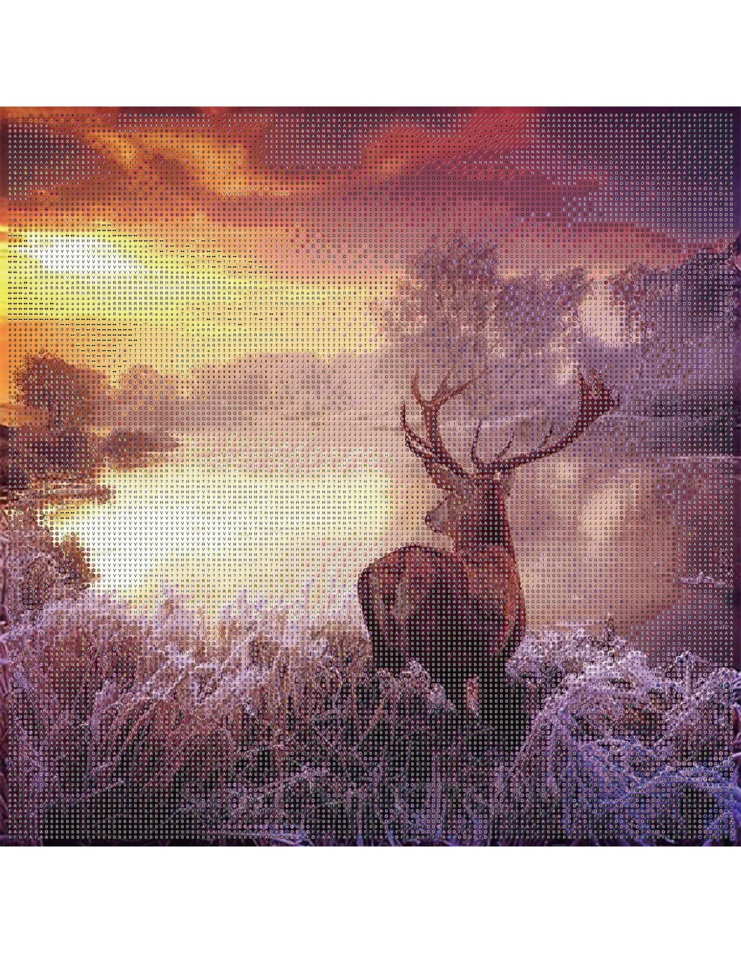 Diamond Painting "Hirsch im Sonnenuntergang" 40 x 40 cm