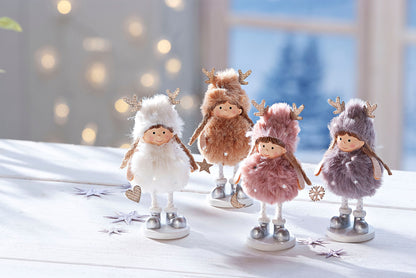Dekofiguren "Wintermädchen" 4er-Set
