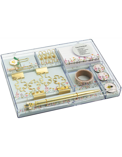 Geschenkset Papeterie "Blumen und Biene" 16-teilig in Box