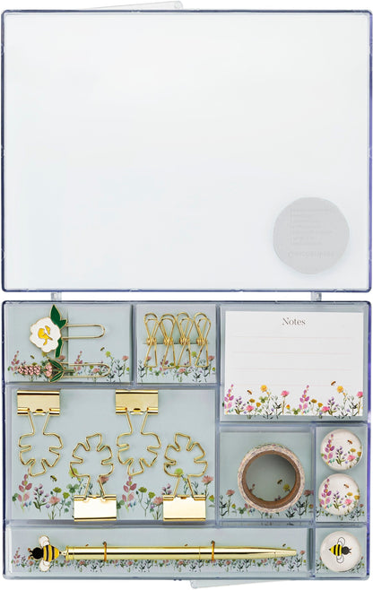 Geschenkset Papeterie "Blumen und Biene" 16-teilig in Box