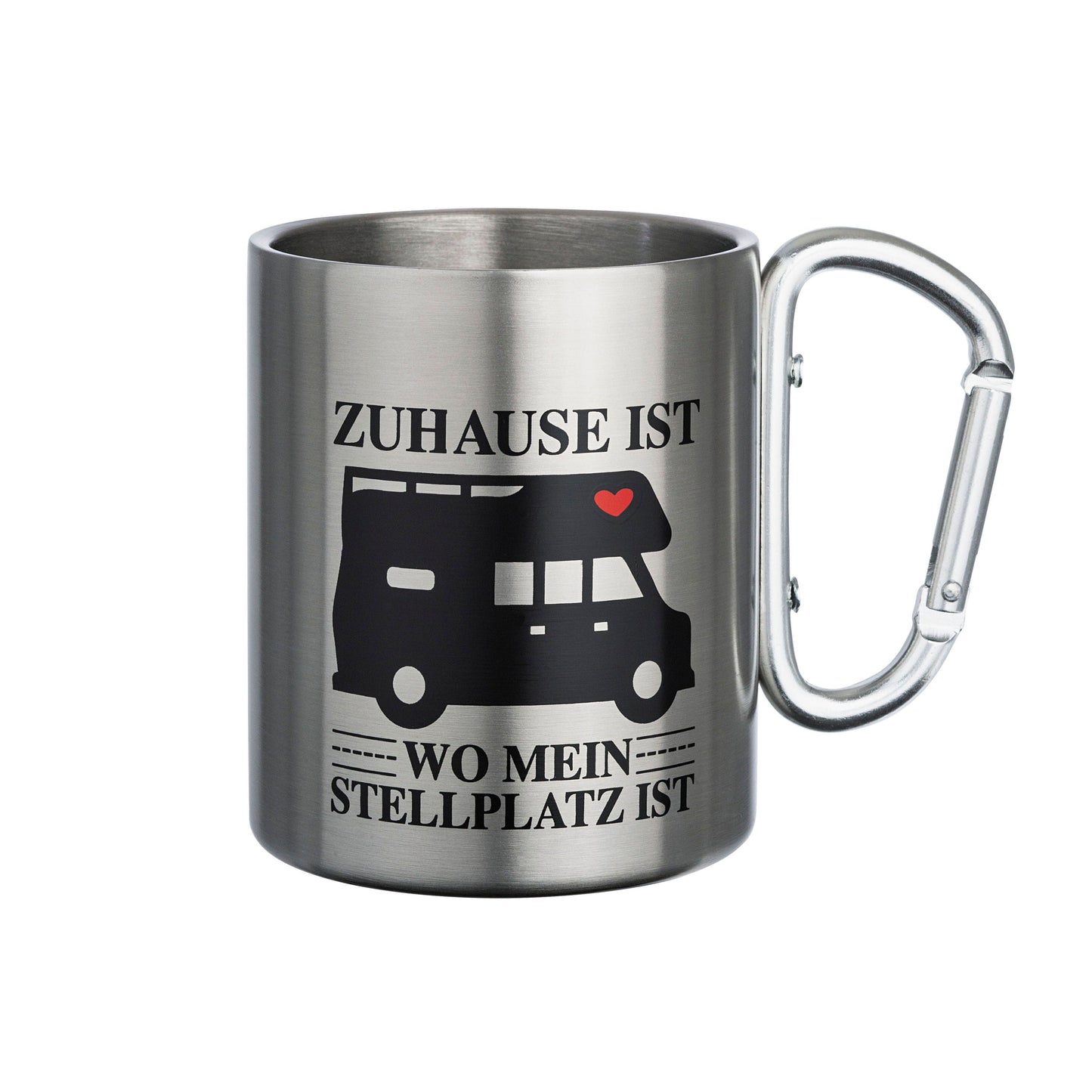 Doppelwandiger Thermo-Becher "Zuhause ist"