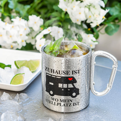 Doppelwandiger Thermo-Becher "Zuhause ist"