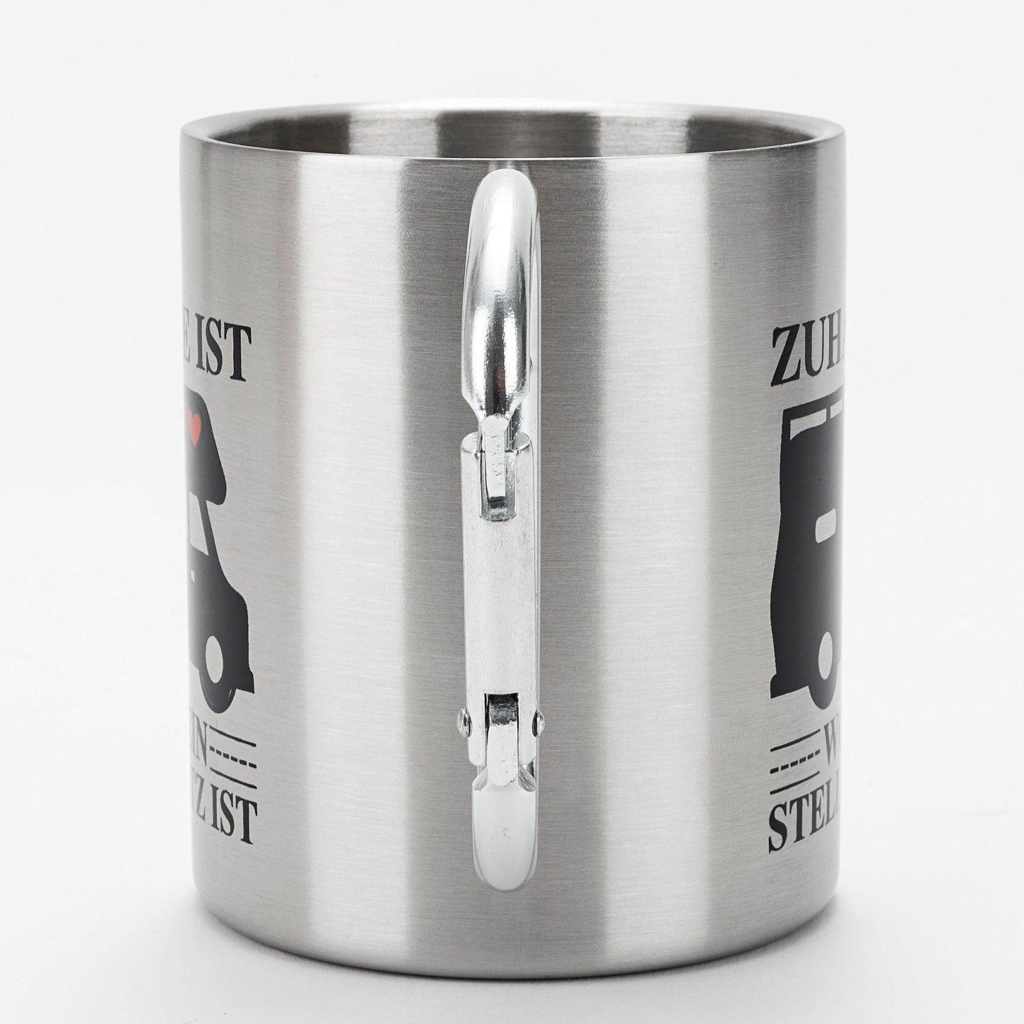 Doppelwandiger Thermo-Becher "Zuhause ist"