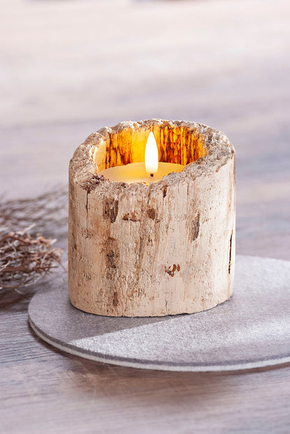 LED-Kerze Treibholz