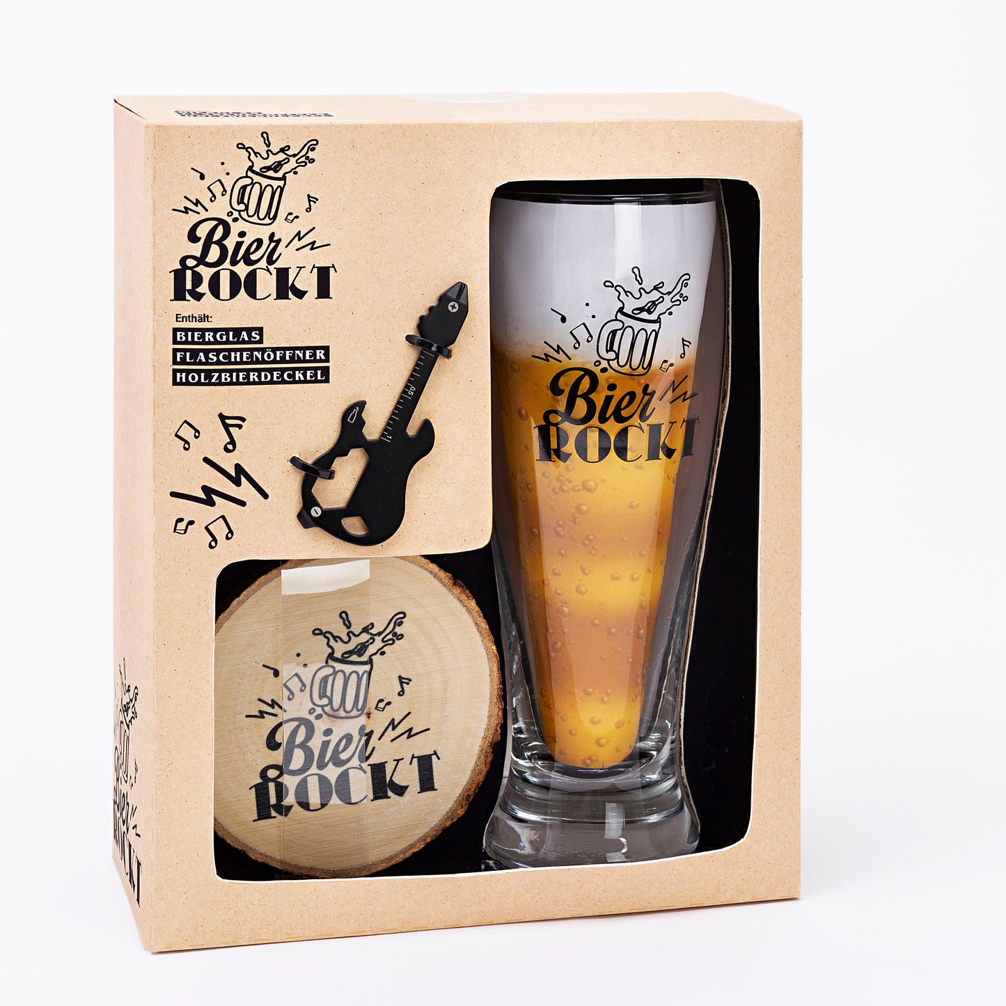 3-teiliges Geschenkset "Bier rockt"