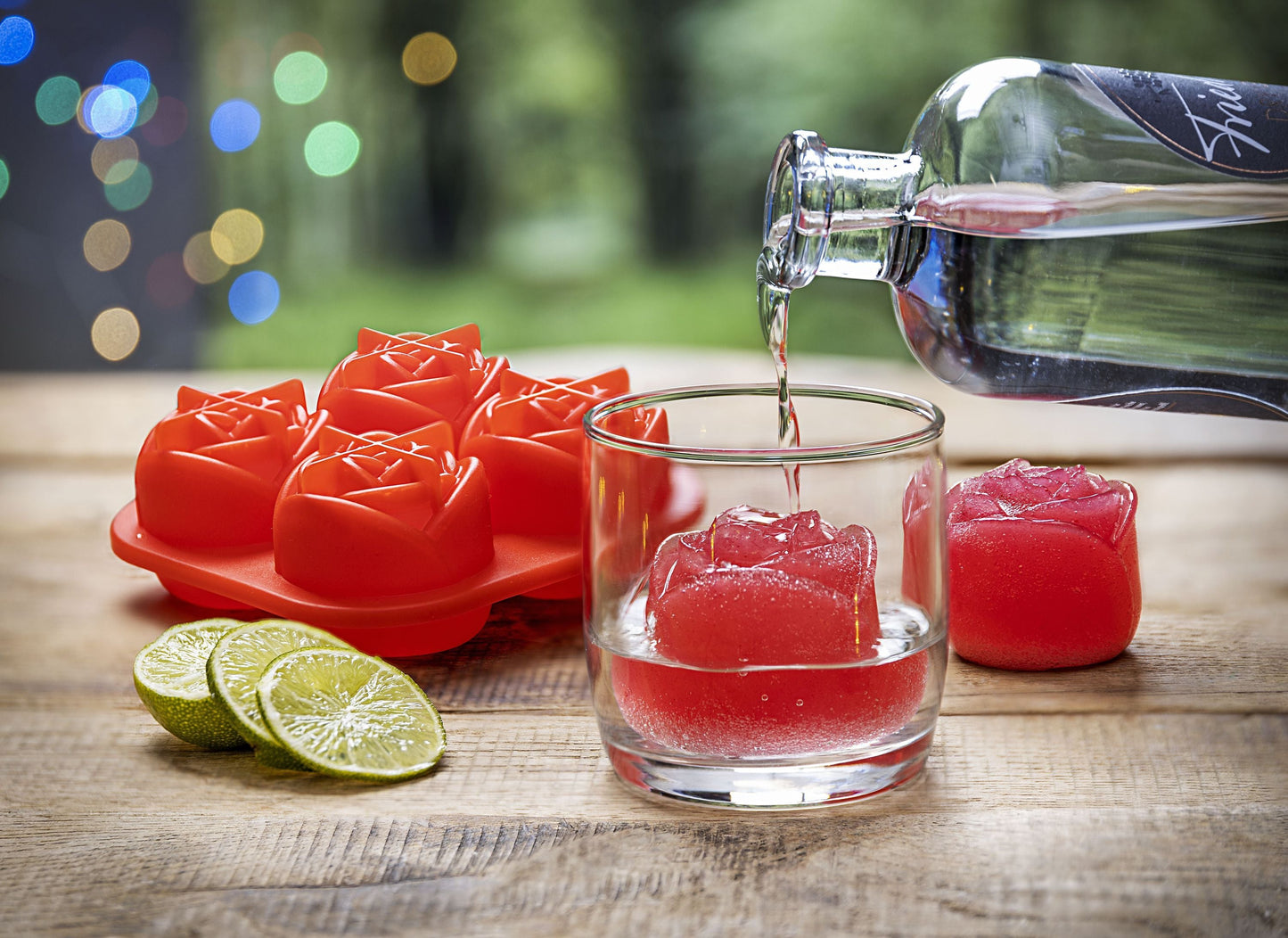 Eiswürfel Rosenblüte